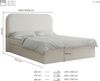 MOEBLO Boxspringbett aus Bouclé Bett 07 (Bonell, Topper, Doppelbett gepolstertes Kopfteil mit Bettkasten Boxspringbett, aus Boucle, Polsterbett Kontinentalbett, Polsterbett Kontinentalbett), Boxspring, (BxHxT):158/178/198x120x214cm Bild 2