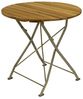 TPFGarden Gartentisch BAD BELZIG (Robuster Garten Holztisch Outdoor runde Tischplatte, 1-St, Garten-Esstisch 77cm Durchmesser Holz (aus Robinienholz), Gestell Flachstahl verzinkt - Hochwertige Verarbeitung Bild 4