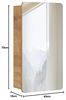 Kleiner Spiegelschrank 40 cm LUTON-56 in Wotan Eiche Nb. Nb. B/H/T ca. 40/75/16 cm Bild 2