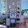 Schminktisch Conrada Weiß/Sonoma 36 cm mit LED Beleuchtung und Hocker Vicco Bild 4