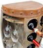 Weinregal Weinfass 1547 Beistelltisch Schrank Fass aus Holz 65cm Weinbar Bar Wandtisch Flaschenregal Bild 5