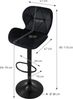 ML-DESIGN Barhocker Gepolsterter Barstuhl mit Rückenlehne und Fußstütze, 360° drehbar (4 St), Bistrohocker aus Samt, Schwarz, Drehstuhl Hocker Tresenhocker Bild 3