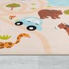Paco Home Kinderteppich Teppich Kinderzimmer Spielteppich Junge Mädchen Modern rutschfest, Grösse:200 cm Rund, Farbe:Bunt 2 Bild 2