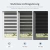 WOLTU Doppelrollo Klemmfix ohne Bohren Dunkelgrau 120x120 cm (BxH), Duo Rollo Zebrarollo Fensterrollo Klemmrollo Seitenzugrollo Easyfix lichtdurchlässig & verdunkelnd Rollos für Fenster und Tür Bild 3
