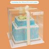 Belle Vous Kuchentransportbox Belle Vous transparente Kuchen Geschenke Transportbox - 26 x 26 x 28cm, Kunststoff, (1-tlg) Bild 3