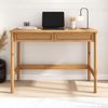 IDIMEX Schreibtisch RODRIGO, Tisch 110 cm breit aus Massivholz 2 Schubladen in Rattan Optik Kastani Bild 2