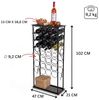 DanDiBo Weinregal Metall Schwarz Flaschenregal stehend 100 cm Flaschenständer Rico für 28 Flaschen Bild 2