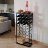 DanDiBo Weinregal Metall Schwarz Flaschenregal stehend 100 cm Flaschenständer Rico für 28 Flaschen Bild 5