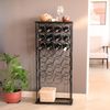DanDiBo Weinregal Metall Schwarz Flaschenregal stehend 100 cm Flaschenständer Rico für 28 Flaschen Bild 3