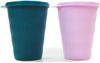 TUPPERWARE Junge Welle Trinkhalmbecher 330 ml türkisgrün+rosa Trinkhalm Becher Bild 2