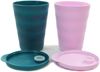 TUPPERWARE Junge Welle Trinkhalmbecher 330 ml türkisgrün+rosa Trinkhalm Becher Bild 3