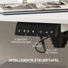 Vinsetto Schreibtisch Höhenverstellbares Stehpult mit 2 Haken, elektrisch (Laptoptisch, 1-St, Computertisch), für Wohnzimmer, Arbeitszimmer, Weiß Bild 5