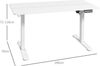 Vinsetto Schreibtisch Höhenverstellbares Stehpult mit 2 Haken, elektrisch (Laptoptisch, 1-St, Computertisch), für Wohnzimmer, Arbeitszimmer, Weiß Bild 3