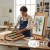 Artina Aufbewahrungsbox Malkoffer leer Troyes mit 3 Schubladen (BxTxH), 41x26x11cm, Utensilienkoffer Holzkoffer aus Buchenholz - Malkoffer Bild 2