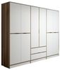Dmora Guardaroba Grande Alrai, Mobile Camera da letto, Cabina armadio portabiti, Armadio appendiabiti, 277x52 h208 cm, Bianco e ORO Bild 3