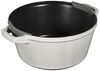 Staub Gusseisen 4,2 l hellgrauer Gusseisentopf mit Deckel und Bratpfanne Bild 4