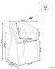 Esszimmerstuhl 2er Set MARIPOSA Samtstoff Creme Bild 3