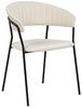 Esszimmerstuhl 2er Set MARIPOSA Samtstoff Creme Bild 4