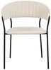 Esszimmerstuhl 2er Set MARIPOSA Samtstoff Creme Bild 5