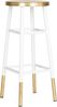 SAFAVIEH Glam Bar & Counter Stool, in White and Gold Bild 4