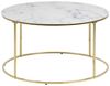 Couchtisch BOLTON-A1, Milchglas Marmor Print weiß, rund, ca. 80 cm Bild 4