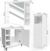 Badmöbel-Set Fynn Weiß 3 Teile, mit Midischrank Vicco Bild 3