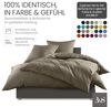 Bettwaesche-mit-Stil Mako-Satin Spannbettlaken braun 200x200cm Bild 4