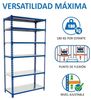 Simonrack Schwerlastregal, Lagerregal, 250 x 100 x 50 cm, Metallregal, Kellerregal, Biegestelle 180 kg, 6 Fachböden, Blau/Verzinkt - Simonclick Bild 4