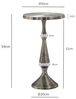 Beistelltisch Silber 30cm Aluminium Tisch Rund - Anstelltisch Metall Dekotisch - Design Wohnzimmertisch Rillenoptik - Sofatisch Modern - Couchtisch Handmade Bild 3