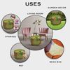 Aakriti Indian Pouf Fußhocker mit Stickerei Pouf, indische Baumwolle, Pouffe osmanischen Pouf Cover mit ethnischem Dekor Kunst - Cover (Green, 56x35 cms) Bild 5