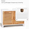 osoltus Bad Waschbecken Unterschrank Kopenhagen Bambus Holz Weiss Bild 5