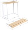 MEUBLE COSY Faltbar Tisch Schreibtisch Kleiner Klappbar Computertisch Laptoptisch fürs Büro, Wohnzimmer, Homeoffice, Einfacher Aufbau, Skandinavisch-Design, Eiche Bild 3