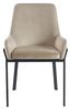 Vente-unique - CAROLONA Stuhl SamtStoff Beige - B 60,5 cm x H 85 cm x L 57 cm Bild 5