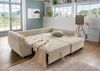 Polsterecke >Allin< Bettfunktion, beige / grau-braun, Cord - 250x66x190cm (BxHxT) Bild 2