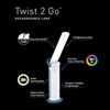 daylight Twist 2 GO - Tragbare, leichte Schreibtischlampe faltbar mit Akku - E35090 - Dimmbar und der Akku hält 8 Stunden - LED-Leselampe - Tageslichtlampe - Energieeffizient - Design - Weiß Bild 4