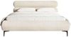 Selsey Polsterbett 140x200 cm Cord Hellbeige – Bett mit Stauraum und Bettkasten, gepolstertes Bett mit Lattenrost und Metallrahmen, Doppelbett Schlafzimmer mit schwarzen Füßen und Gasdruckfedern Bild 5