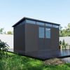 Weide Gartenhaus | Aluminium & WPC | Gerätehaus mit Doppeltür | 338x218 cm | Wetterfest in Anthrazit Bild 2