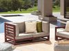 2 Sitzer Sofa TRANI Akazienholz Dunkelrot Bild 2