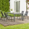 Siena Garden Silva Dining Tisch 180x100 cm ? Aluminium (matt anthrazit) & Keramikplatte (wood grey) Bild 2