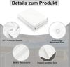 AXT SHADE Balkon Sichtschutz Wetterfest 100x600 cm Balkonverkleidung Balkonabdeckung Balkonbespannung Blickdichte Windschutz und UV-Schutz mit Kabelbinder für Balkongeländer-Weiß Bild 3
