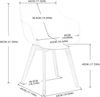 H. J WeDoo 2er-Set Wohnzimmerstuhl Esszimmerstuhl mit Armlehne und Buchenholz Retro Design Stuhl für Büro Lounge Küche Wohnzimmer (Weiß) Bild 5