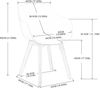 H. J WeDoo 2er-Set Wohnzimmerstuhl Esszimmerstuhl mit Armlehne und Buchenholz Retro Design Stuhl für Büro Lounge Küche Wohnzimmer (Weiß) Bild 3