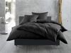 Mako Satin / Baumwollsatin Nackenrollen Bezug uni / einfarbig schwarz 15x40 cm mit Bändern Bild 3