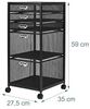 Relaxdays Rollcontainer mit 5 Schubladen Bild 3