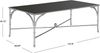 SAFAVIEH Modern Accent Table with Iron Legs, in Silver and Black, 127 X 66 X 45.72 Bild 3