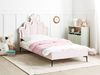 Kinderbett Krone Samtstoff RUBIAN 90 x 200 cm mit LED-Beleuchtung Rosa Bild 2