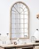 Wandspiegel beige Fensteroptik 75x130 cm TREVOL Bild 2