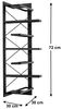 DanDiBo Weinregal Metall Schwarz Ecke Wand 70 cm Eckregal Flaschenregal 96292 Flaschenhalter Wandmontage Modern Wandhalter Wandregal für 7 Flaschen Bild 2