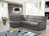 Cavadore Ecksofa Paris mit Federkern / Kleines L-Sofa mit Ottomane / 243 x 87 x 155 / Grau Bild 2