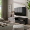 Skraut Home | TV-Schrank, Lowboard | für Wohnzimmer und Esszimmer | 200 x 45 x 35 cm | Für TV-Geräte bis zu 80" | Fernsehtisch | Moderner Stil | Zement Bild 2